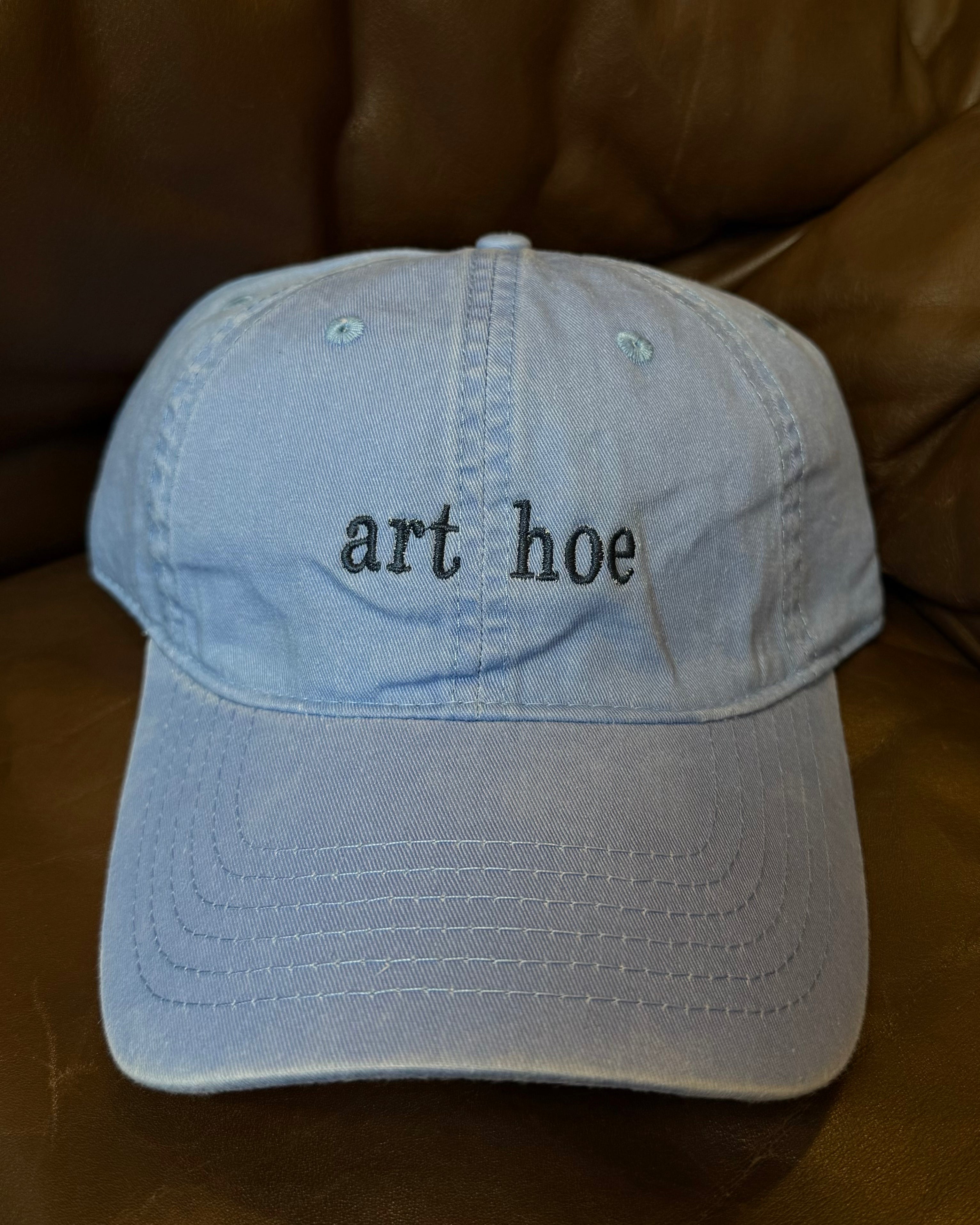 EMBROIDERED HAT - LIGHT BLUE / BLUE THREAD
